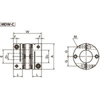 鍋屋バイテック(NBK) フレキシブルカップリングーディスクタイプ MDW-40C-10-17 1個（直送品）