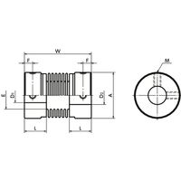 鍋屋バイテック(NBK) フレキシブルカップリングーベローズタイプ MFB-12-4-5 1個（直送品）
