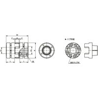 鍋屋バイテック(NBK) フレキシブルカップリング ー ジョータイプ（ブッシング） MJB-95-ERD-30-35 1個（直送品）