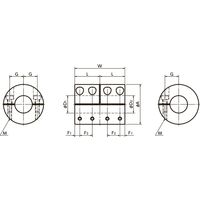 鍋屋バイテック(NBK) リジッドカップリング ー セミスプリットタイプ MLR-20V-8-8 1個（直送品）