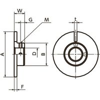 鍋屋バイテック(NBK) 軸継手 カップリング フォトセンサ用フランジ MPF-50-10 1個（直送品）