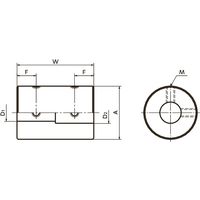 鍋屋バイテック(NBK) リジッドカップリング ー セットスクリュータイプ MRG-16-3-6 1個（直送品）