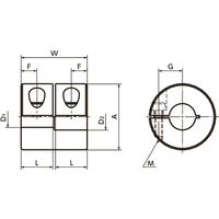 鍋屋バイテック(NBK) リジッドカップリング ー クランピングタイプ MRG-50C-20-20 1個（直送品）