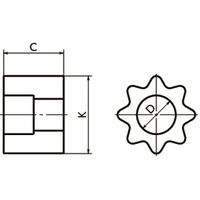 鍋屋バイテック(NBK) 軸継手 カップリング MSF用スリーブ MSF-25-SLV 1個（直送品）