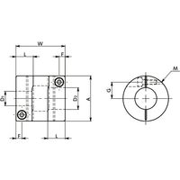 鍋屋バイテック(NBK) フレキシブルカップリングー高減衰能ゴムタイプーショートタイプ XGS2-19C-6-8 1個（直送品）