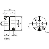 鍋屋バイテック(NBK) フレキシブルカップリングーシングルディスクタイプ XHS-56C-17-19 1個（直送品）