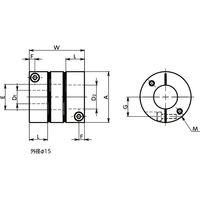 鍋屋バイテック(NBK) フレキシブルカップリングーディスクタイプ XHW-39C-6-15 1個（直送品）