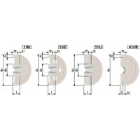 鍋屋バイテック(NBK) ブッシングプーリー PK-118-5 1個（直送品）