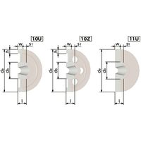 鍋屋バイテック(NBK) ブッシングプーリー PK-132-4 1個（直送品）