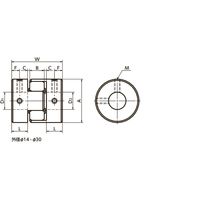 鍋屋バイテック(NBK) 軸継手 MJT-40-GR-9.525-12（直送品）