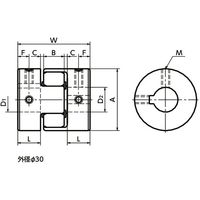 鍋屋バイテック(NBK) 軸継手 MJT-40K-WH-18-24（直送品）