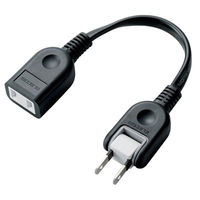 電源延長コード コンセント×1 10cm 黒 T-ADR1BK エレコム 1個