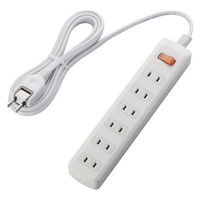 延長コード 電源タップ コンセント 2.5m 2ピン 6個口 一括スイッチ 雷ガード 白 T-K3A-2625WH エレコム 1個
