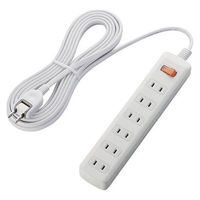 延長コード 電源タップ コンセント 5m 2ピン 6個口 一括スイッチ 雷ガード 白 T-K3A-2650WH エレコム 1個