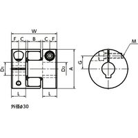 鍋屋バイテック(NBK) 軸継手 MJT-65CK-RD-19-38（直送品）