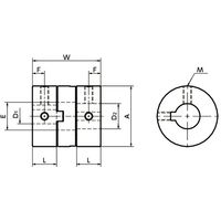 鍋屋バイテック(NBK) 軸継手 MOM-38K-14-20（直送品）