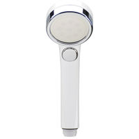 カクダイ ガオナ シルキーシャワーヘッド 極細水流 低水圧対応 節水35% ストップボタン メタリック 日本製 GA-FC019 1個