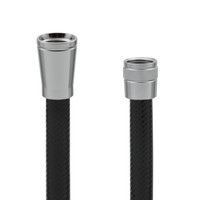 これカモ シャワーホース 取替用 1.9m （アダプター付 ほとんどのメーカーに対応 ブラック） GA-FK094　（直送品）