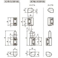鍋屋バイテック(NBK) 蝶番 ナイロンリフトオフヒンジ 96-50-410-11 1個（直送品）