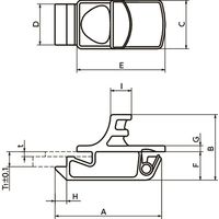 鍋屋バイテック(NBK) FA関連 機械部品 スライドラッチ ー エルゴタブスタイル A3-70-412-25 1個（直送品）