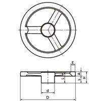 鍋屋バイテック(NBK) 平アルミハンドル AH-160-N 1個（直送品）