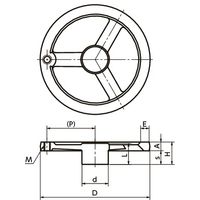 鍋屋バイテック(NBK) 平アルミハンドル AH-80 1個（直送品）