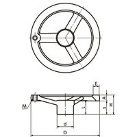 鍋屋バイテック(NBK) 朝顔アルミハンドル AV-300 1個（直送品）