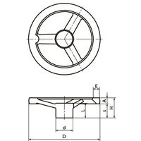 鍋屋バイテック(NBK) 朝顔アルミハンドル AV-300-N 1個（直送品）