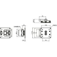 鍋屋バイテック(NBK) 電気器具用ブラケット ダイナミックマウントー2軸タイプ AV-D30-7K101-76 1個（直送品）