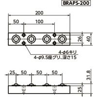 鍋屋バイテック(NBK) ボールキャスター ボールローラユニット（圧入タイプ） BRAPS-200-N 1個（直送品）