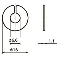 鍋屋バイテック(NBK) ねじ リテーナ D1-004-000-010 1個（直送品）