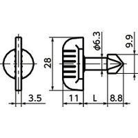 鍋屋バイテック(NBK) ねじ スタッド ー ウィング D1-125-075-030 1個（直送品）
