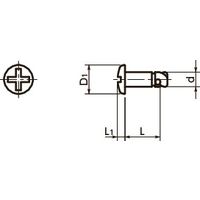 鍋屋バイテック(NBK) ねじ スタッド ー プラス溝 D8-314-711-170-CR 1個（直送品）