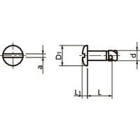 鍋屋バイテック(NBK) ねじ スタッド ー マイナス溝 D8-316-111-200 1個（直送品）