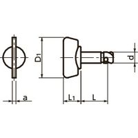 鍋屋バイテック(NBK) ねじ スタッド ー ウィング D8-316-3012-170-CR 1個（直送品）