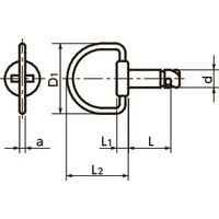 鍋屋バイテック(NBK) ねじ スタッド ー ベイル D8-316-409-170-CR 1個（直送品）