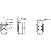 鍋屋バイテック(NBK) 電気器具用ブラケット ディスプレイ固定部品 ー 固定タイプ DFR-75-AF-M5 1個（直送品）