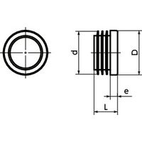 鍋屋バイテック(NBK) 取付棒 パイプエンドキャップ DPC-18 1個（直送品）