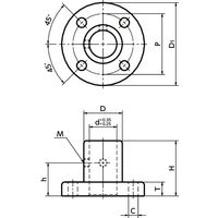 鍋屋バイテック(NBK) 取付棒 パイプホルダ DPH-40-R 1個（直送品）