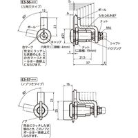 鍋屋バイテック(NBK) FA関連 機械部品 バイスアクションラッチ ー スモールサイズ E3-56-45 1個（直送品）