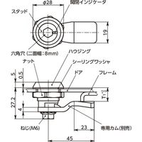 鍋屋バイテック(NBK) FA関連 機械部品 カムラッチ（亜鉛ダイカスト製） E5-6011 1個（直送品）