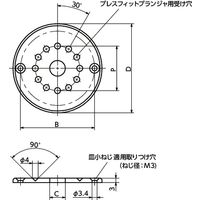 鍋屋バイテック(NBK) FA関連 ノブ・つまみ コントロールノブ用インデックスプレート ECK-42-R8-IP12 1個（直送品）