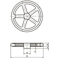鍋屋バイテック(NBK) 平ハンドル F-80-N 1個（直送品）