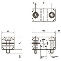 鍋屋バイテック(NBK) FA関連 クランプ クロスブラケット FBCA-M4-10-C 1個（直送品）