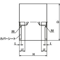 鍋屋バイテック(NBK) 防振ゴム ゴムバンパ ー ねじつき（両側めねじ） FGBA-40-30-M8-EE-55 1個（直送品）