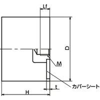 鍋屋バイテック(NBK) 防振ゴム ゴムバンパ ー ねじつき（片側めねじ） FGBAS-40-30-M8-E-55 1個（直送品）