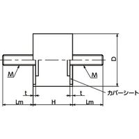 鍋屋バイテック(NBK) 防振ゴム ゴムバンパ ー ねじつき（両側おねじ） FGBAS-50-40-M10-SS-55 1個（直送品）