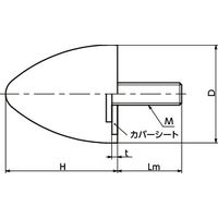 鍋屋バイテック(NBK) 防振ゴム FGBBS-35-40-M8-S-55 1個（直送品）