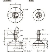 鍋屋バイテック(NBK) アジャスターボルト FPM-80-M24-158-GH 1個（直送品）