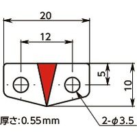 鍋屋バイテック(NBK) 測量用品 ポイントプレート FPP-K 1個（直送品）